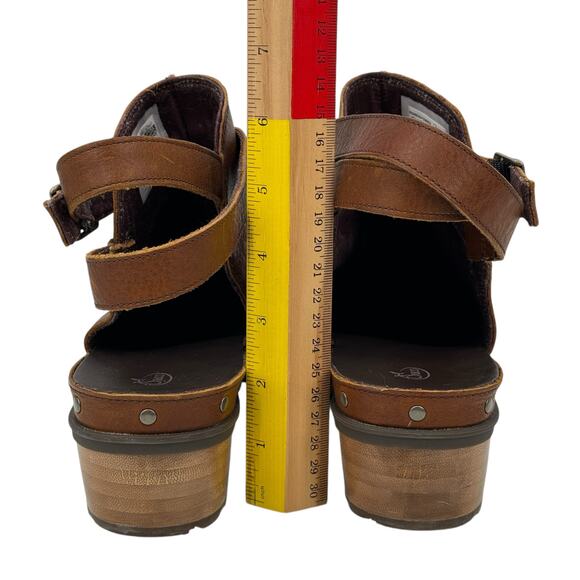 Chaco Cataluna Clog JCH107482 Women's Brown Leather 11 Heeled Boot NEW Comfort - Picture 7 of 10